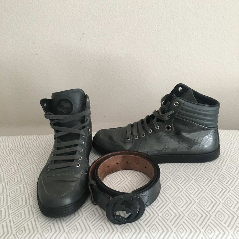 Gucci Imprime Shoes and matching belt